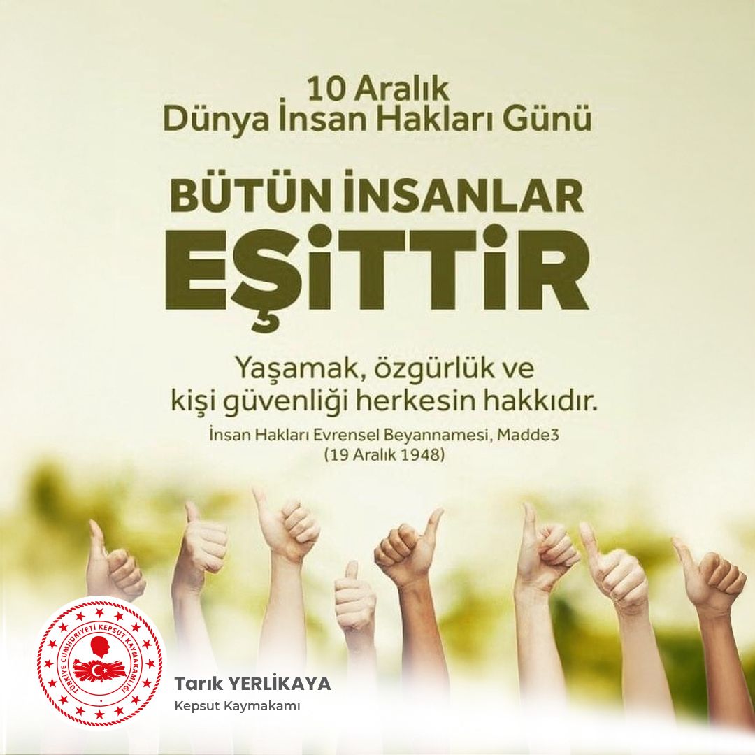10 ARALIK DÜNYA İNSAN HAKLARI GÜNÜ
